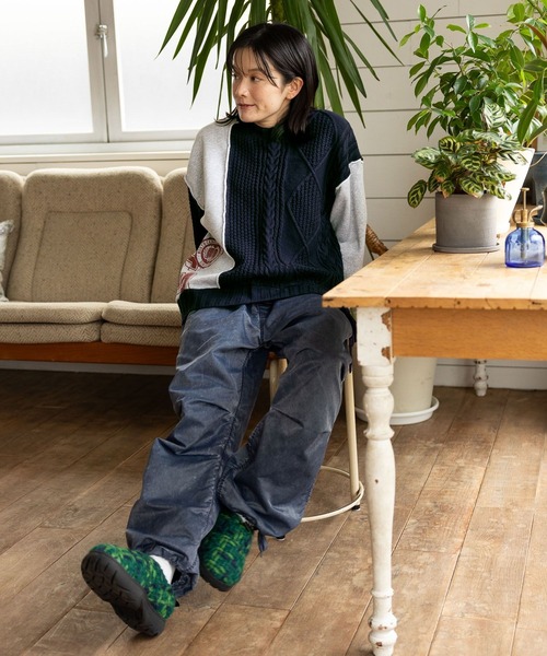 niko and…（ニコアンド） ニット セーター リメイク風ドッキングプル