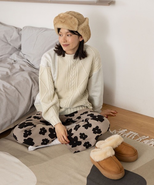 niko and…（ニコアンド） ニット セーター リメイク風ドッキングプル