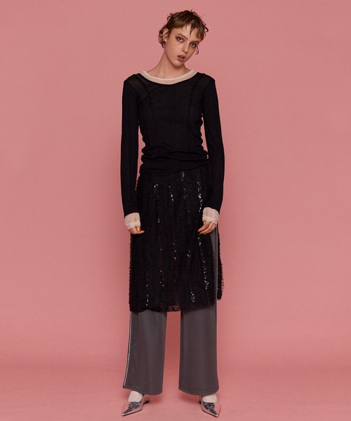 パンツ MAISON SPECIAL Rhinestone Sweat Pants MAISON SPECIAL（メゾンスペシャル）の「Rhinestone Sweat Pants