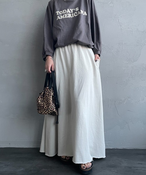 新品・タグ付き　アンスリード　オリガミスカート　ストライプ　フレア　白　36 STAR&STRIPE スカート 「STAR＆STRIPE/スターアンドストライプ