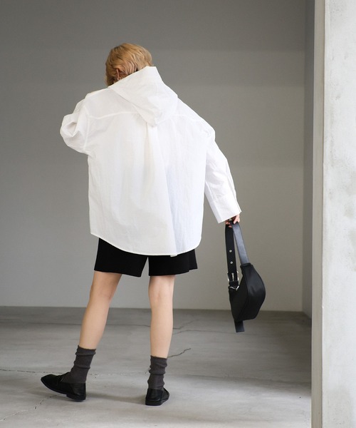 select moca フード付きナイロンシャツ　新品タグ付き未使用　完売品 フード付きナイロンシャツ – SELECT MOCA
