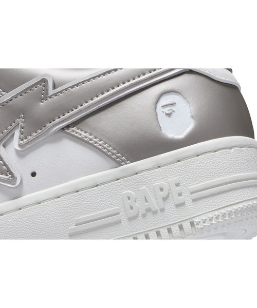 BAPESTA ベイプスタ ヒールイン レディース スニーカー シルバー A BATHING APE（アベイシングエイプ）の「BAPE STA #4 L
