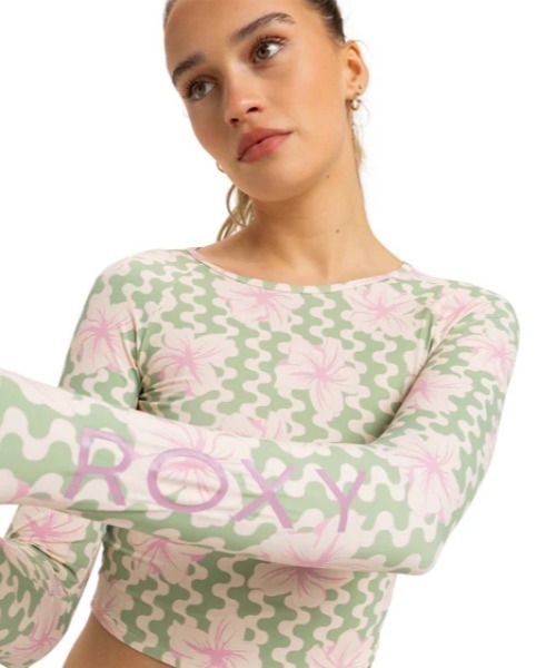 ROXY 花柄ラッシュガード 上下セット☆☆ OUTLET】Roxy PT LS LYCRA ラッシュガード