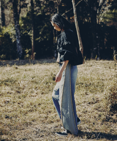 Freada（フリーダ） ジーンズ デニム デニムパンツ 配色カーブデニム