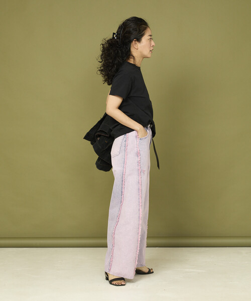 Freada（フリーダ） ジーンズ デニム デニムパンツ 配色カーブデニム