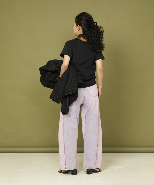 Freada（フリーダ） ジーンズ デニム デニムパンツ 配色カーブデニム