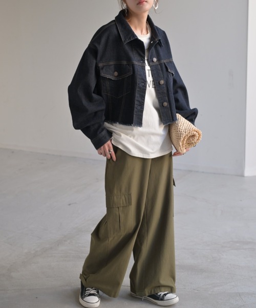 ショート丈Gジャン 美品】ZARA クロップドデニムジャケット ショート丈 Gジャン