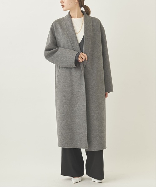 plage（プラージュ） ノーカラーコート 38 グレー レディース