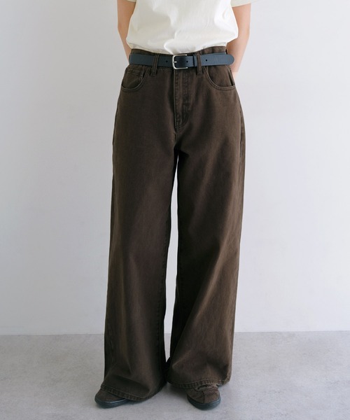 ANME ワイドパンツ ジーンズ デニム デニムパンツ 「新色追加」ルーズ