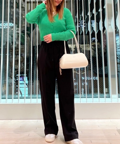 LACOSTE カーディガン UVカット クールマックスリブニット