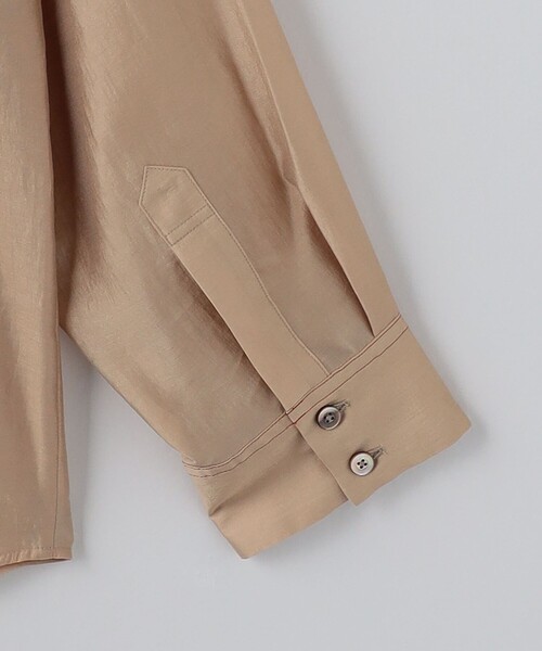 6 roku シャツ　ブラウス　オーバーサイズ 6（ロク）の「＜6(ROKU)＞スケ シャツ:（シャツ/ブラウス）」 - WEAR