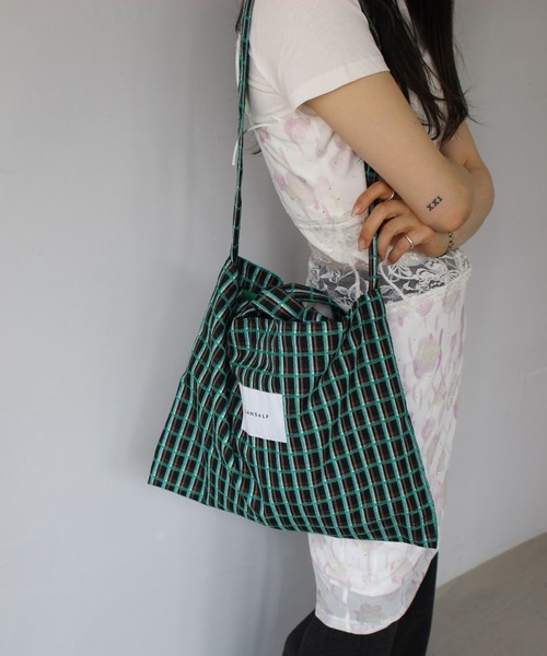 SANSeLF（サンセルフ） トートバッグ 2WAYチェックトートバッグ