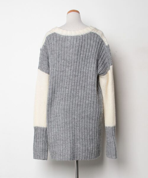 「OSMOSIS」 ニットカーディガン ONE SIZE グレー レディース_画像2