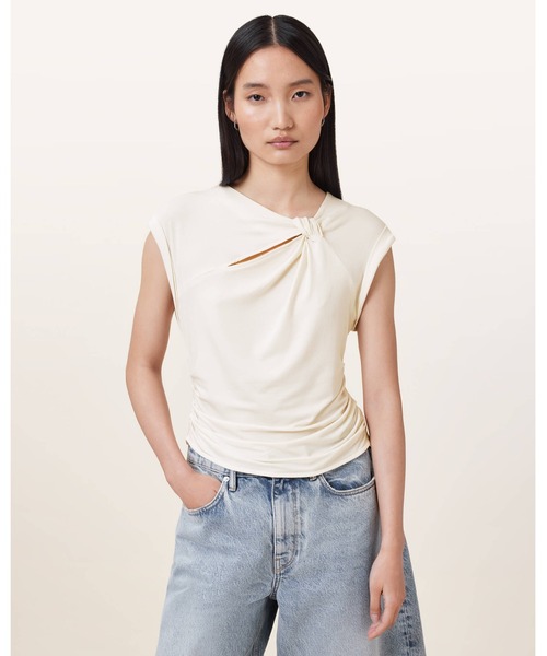 tシャツ ROBIN SLEEVELESS JERSEY TOP | ROBIN ノースリーブ ジャージー トップ レディース | ALLSAINTS