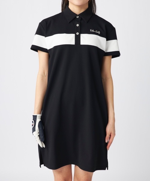 美品 FILA GOLF ゴルフワンピース 4L 大きいサイズ ブラック FILA GOLF ワンピース 「FILA GOLF/フィラゴルフ」レディース