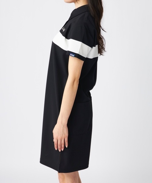 美品 FILA GOLF ゴルフワンピース 4L 大きいサイズ ブラック FILA GOLF ワンピース 「FILA GOLF/フィラゴルフ」レディース