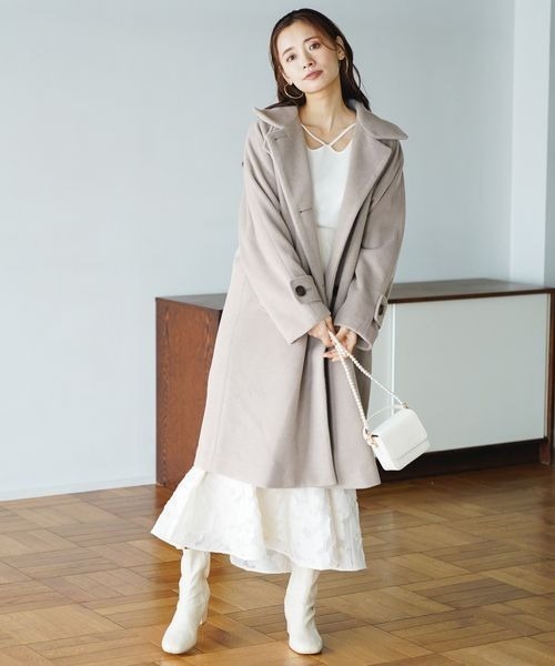 「mysty woman」 チェスターコート FREE モカ レディース_画像9