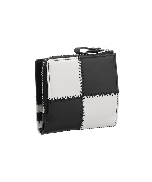 MARY QUANT 二つ折り財布 パッチワーク テラコッタ 財布 デイジー