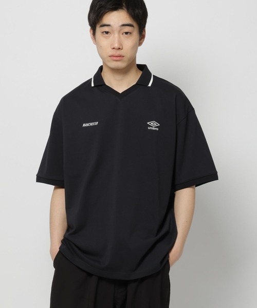 umbro 黒 ポロシャツとショーツセット niko and… シャツ 「UMBRO」別注ショートスリーブゲームシャツ