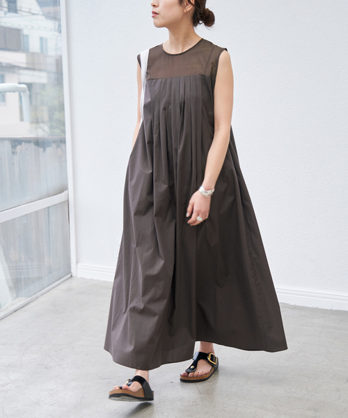 シアーヨーク切替ワンピース Spick＆Span ワンピース 「追加」シアーヨーク切替ワンピース