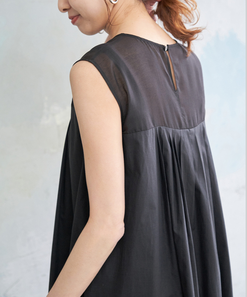 Spick &span シアーヨーク切り替えワンピース 追加》シアーヨーク切替ワンピース（ワンピース）｜Spick and