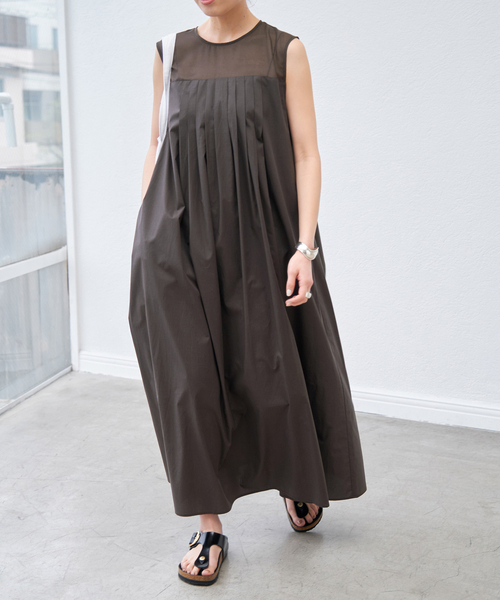 Spick &span シアーヨーク切り替えワンピース 追加》シアーヨーク切替ワンピース（ワンピース）｜Spick and