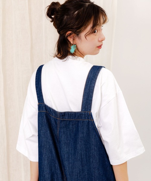 ScoLar Parity 352107：クマのおちり刺繍サロペット セール】352107：クマのおちり刺繍サロペット（サロペット