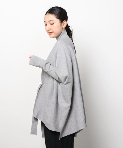 「Sov.」 ニットポンチョ 38 ネイビー レディース_画像2