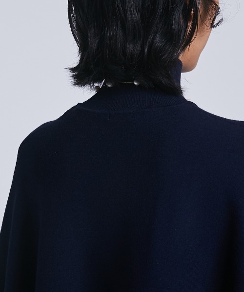 「Sov.」 ニットポンチョ 38 ネイビー レディース_画像9