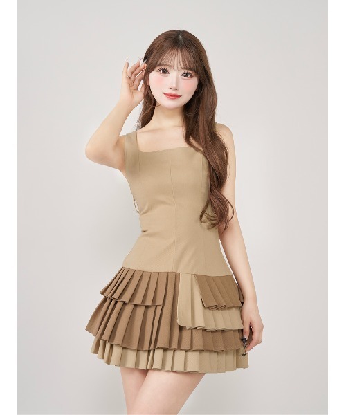 Darich（ダーリッチ） ワンピース アンダーベルトプリーツミニ