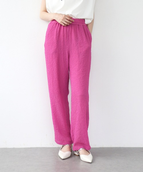 美品　ジャックムス　パンツ　34 ピンク　ワイドパンツ Jines（ジネス） パンツ クシュクシュワイドパンツ レディース