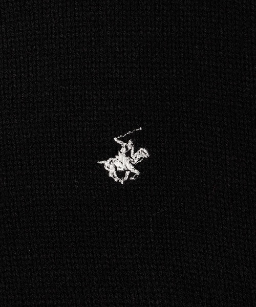 「BEVERLY HILLS POLO CLUB」 ニットカーディガン M ベージュ メンズ_画像6