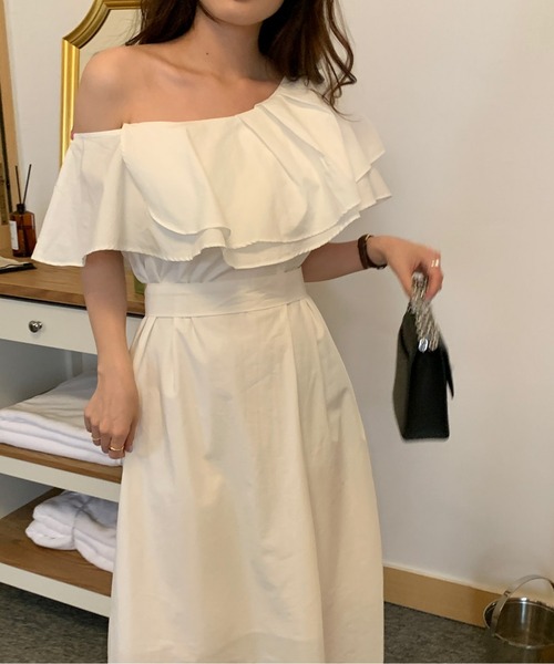 ワンピース オフショルダーフリルワンピース : ZOZOTOWN Yahoo