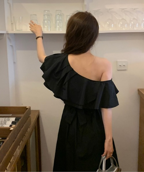 ワンピース オフショルダーフリルワンピース : ZOZOTOWN Yahoo