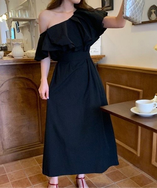 オフショルダー フリル ワンピース ワンピース オフショルダーフリルワンピース : ZOZOTOWN Yahoo