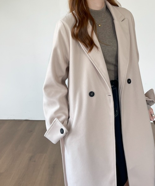 「emi+」 チェスターコート FREE ベージュ レディース_画像2