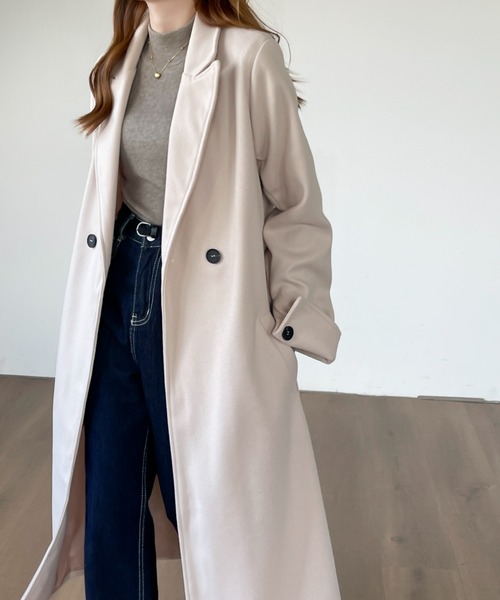 「emi+」 チェスターコート FREE ベージュ レディース_画像3