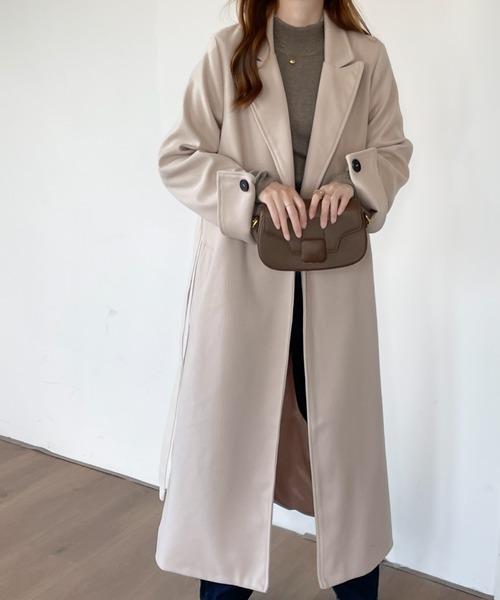 「emi+」 チェスターコート FREE ベージュ レディース_画像4