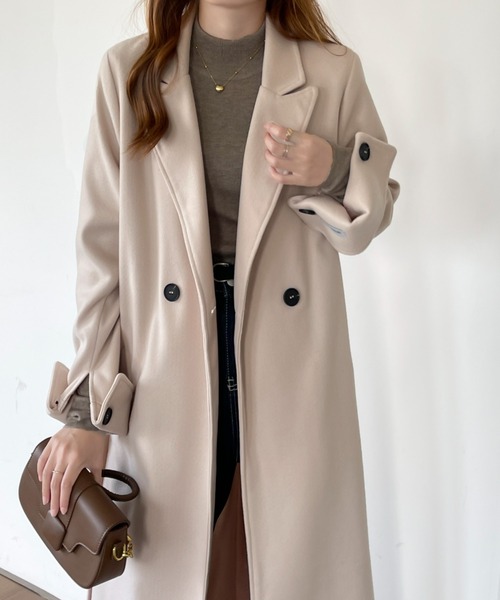 「emi+」 チェスターコート FREE ベージュ レディース_画像5