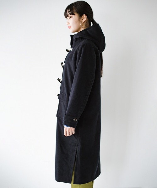 「haco!」 「KAKKO」ダッフルコート LARGE ネイビー レディース_画像4