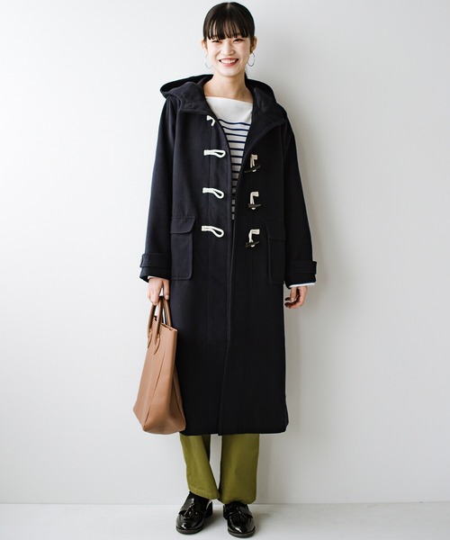 「haco!」 「KAKKO」ダッフルコート LARGE ネイビー レディース_画像7