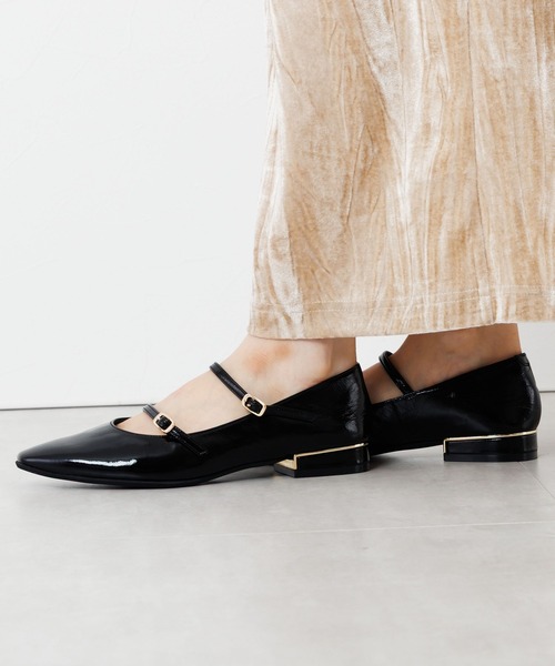 HIMIKO パンプス 「HIMIKO」ダブルベルトローヒールメリージェーン