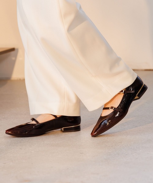 HIMIKO パンプス 「HIMIKO」ダブルベルトローヒールメリージェーン