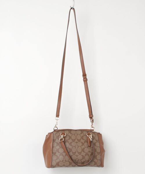 COACH ハンドバッグ ブラウン　平成ギャル COACH ブラウンレザー ハンドバッグ ショルダーバッグ 2way