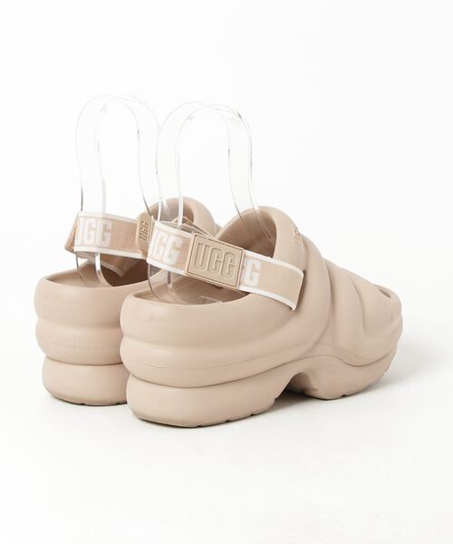 【美品】UGG スポーツサンダル クリーム色 24.0 UGG Australia 「UGG」 ヒールサンダル 24.0cm ベージュ