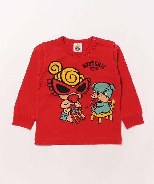 HYSTERIC MINI（ヒステリックミニ） tシャツ KNIT WITH MINI＆BB 長袖T