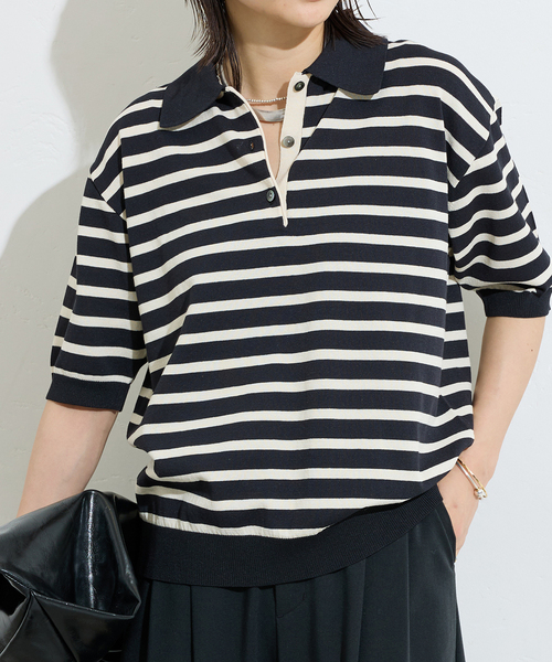 ニット セーター 「＆FUNCTION」 「接触冷感・UVカット」ポロシャツ レディース JOURNAL STANDARD ニット セーター 「＆FUNCTION」 「接触冷感