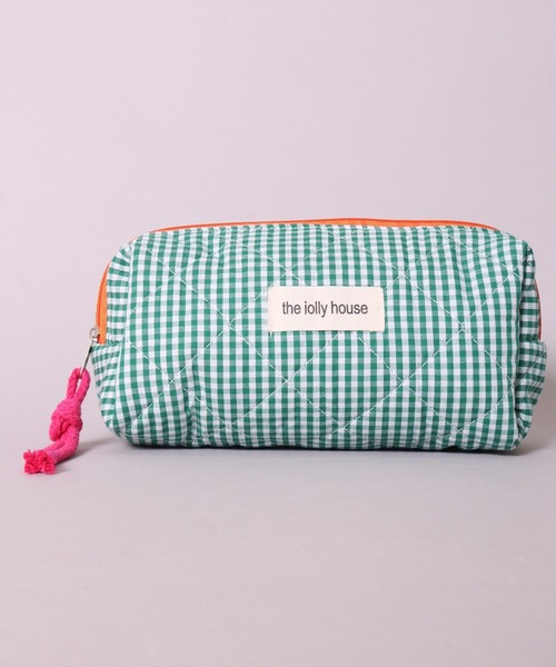 BAYBLO ポーチ (SB)チェック柄 キルト マルチポーチ/ペンケース