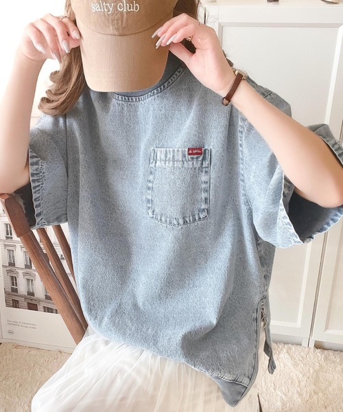 「Java」 半袖Tシャツ LARGE ブルー レディース