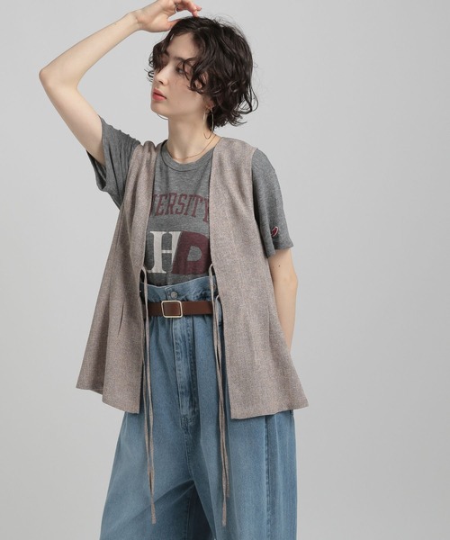 George's ベスト ジレ ツイード リボンベスト レディース : ZOZOTOWN